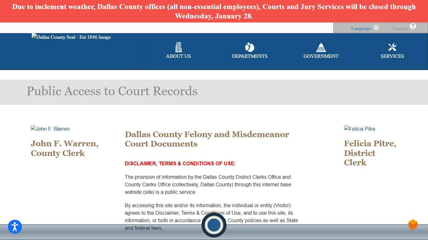 Dallas County Public Access to Court Records